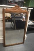Bevelled Edge Wall Mirror in Decorative Carved Wooden Frame (AF)