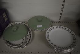 Ridgeway White Mist Fanfare Plates and Serving Dish