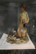 Capodimonte Porcelain Figure “Man with Goats” with Certificate