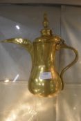 Vintage Brass Arabic Dallah Coffee Pot