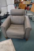 *Aiden & Ivy Grey Leather Reclining Armchair