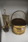 Set of Fire Tools and a Coal Bucket