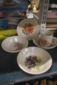 5x Hornsea Pottery Floral Design Items