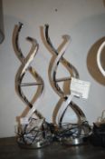 *2x Artika Chrome Table Lamps (one AF)