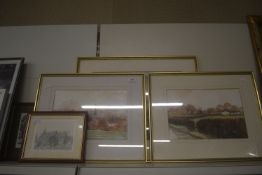 Quantity of Original Watercolours by J. Barry Whiting, and 2x Sketches