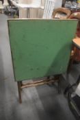 Folding Card Table with Green Baize Top