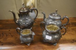 Silver Plated 4pc Tea & Coffee Set