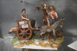Capodimonte Porcelain Figure “The Grape Harvester” with Certificate