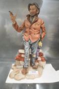 Capodimonte Porcelain Figure “King of the Road” with Certificate