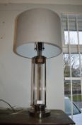 *Glass & Steel Table Lamp