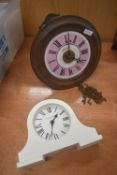 Laura Ashley Mantel Clock, and Vintage Wall Clock (AF)