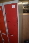 *Red & Grey Four Door Locker