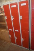 *Red & Grey Six Door Locker