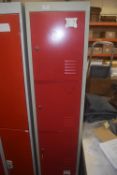 *Red & Grey Four Door Locker