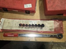 Snap-on 9pc Fine Tooth Ratcheting Serpentine Belt Wrench Kit