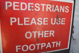 *6x Assorted Plastic Pedestrian Signs