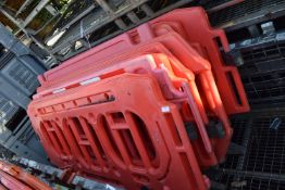 *Quantity of Red Plastic Barriers