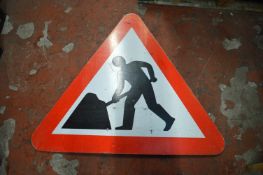 *5x Plastic Road Works Signs for Cones