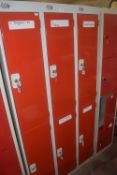 *Red & Grey Six Door Locker