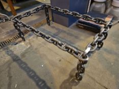 * Brutalist Chain Coffee Table (Missing Glass)