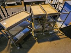 * 4 x Industrial Shop Trollys On Castors