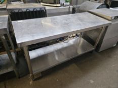 * S/S Table With Undershelf