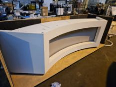* White Laminate Curved Counter