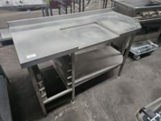 * S/S Bench With Rack And Undershelf