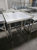 * S/S Corner Bench With Racking