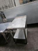 * S/S Applience Table With Rack