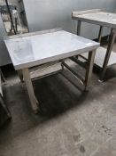 * S/S Applience Table With Rack