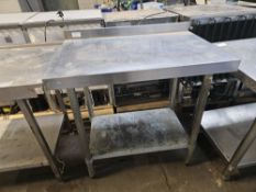 * S/S Table With Undershelf