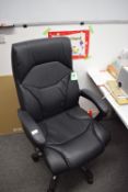 *Black Faux Leather Executive Office Chair