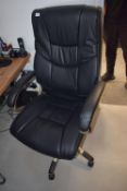 *Black Faux Leather Executive Office Chair