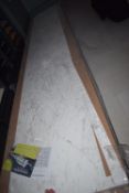*3m Length of Omega Tuscan Marble Worksurface White with Grey Veining