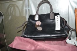 Radley Black Leather Handbag with Duster