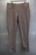 *DKNY Jeans Brown Stripped Jeggings Size: XL