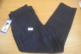 *Hilary Radley Navy Pinstripe Trousers Size: 14