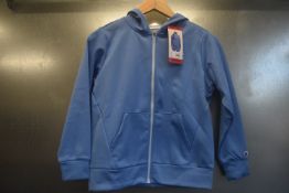Champion Blue Zip Front Hoodie Size: 9-10 years