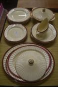 Red & Cream Dinner Set ~20pcs