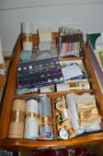 Drawer Containing Metallic Embroidery Threads and Beads etc.