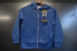 Champion Blue Zip Front Hoodie Size: 7-8 years