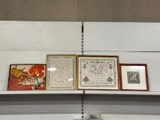 4x Framed Needlework Prints