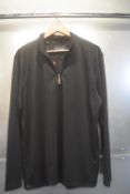 *Jachs Black Half Zip Long Sleeve Top Size: M