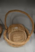 3x Wicker Baskets