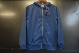 Champion Blue Zip Front Hoodie Size: 11-12 years