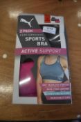 *Puma Performance Sports Bras 2pk Size: M (34C to 36B)