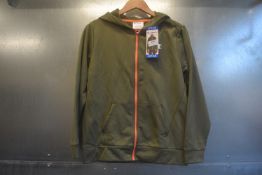 Champion Green Zip Front Hoodie Size: 11-12 years