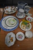 Assorted Pottery Items Including Cups, Plates, etc.