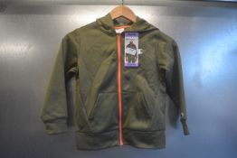 Champion Green Zip Front Hoodie Size: 5-6 years